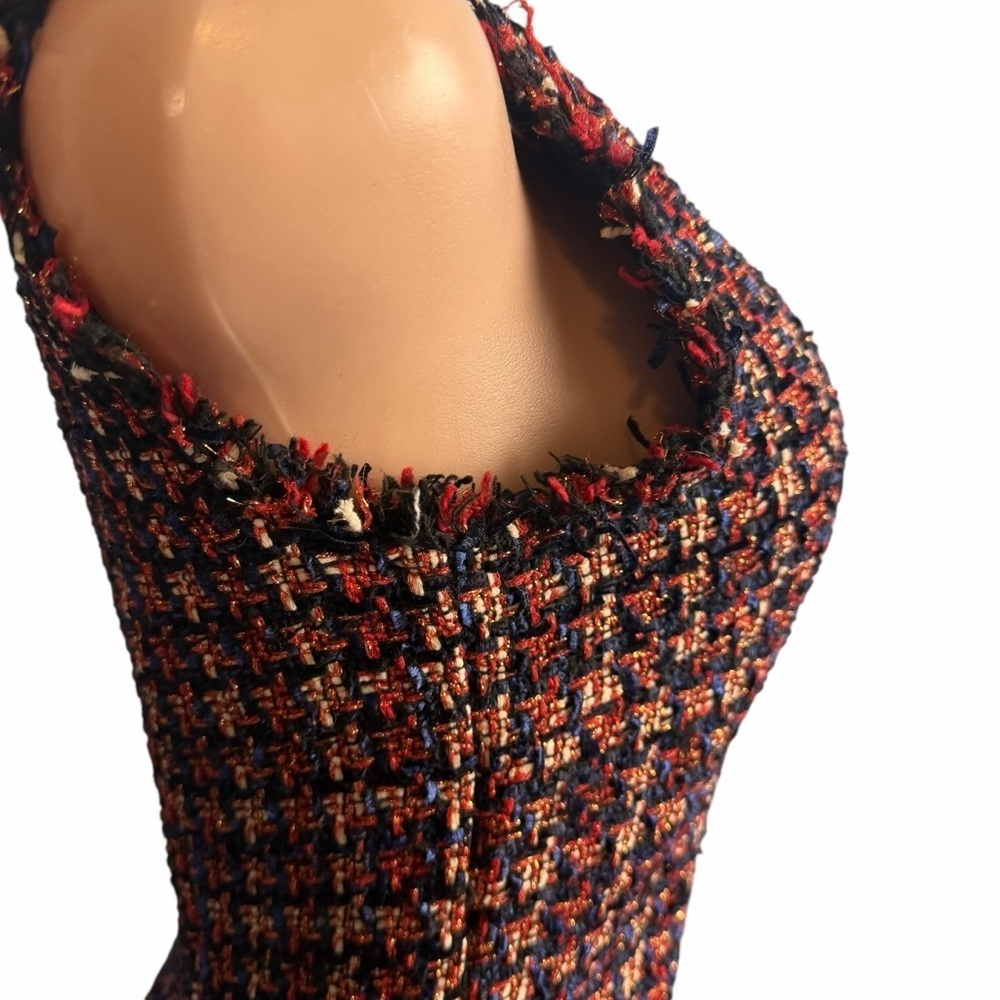 Fate Burgundy & Black Tweed Mini Dress - Picture 8 of 12